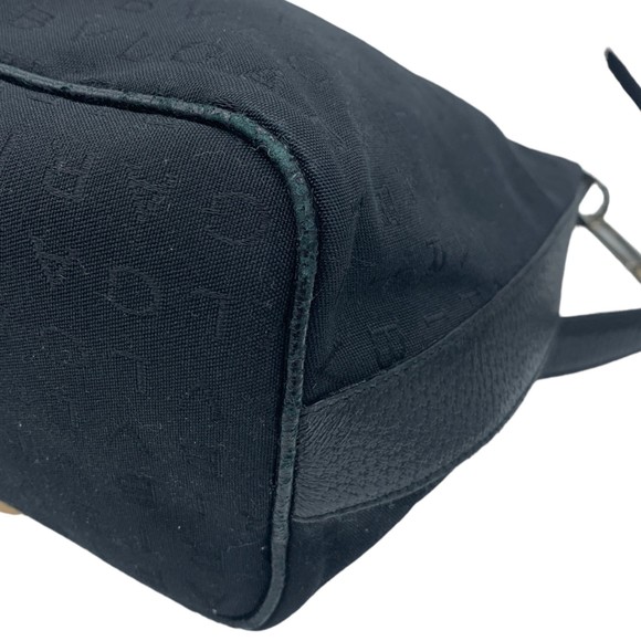 Bvlgari Logomania Black Canvas Leather Handbag Shoulder Bag One Size - Picture 12 of 16